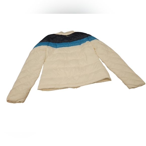 Marc New York Cream Jacket Size S Color Dark Blue Teal Cream Exellent Condition - Picture 3 of 9